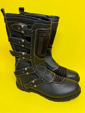 Icon Elsinore Motorcycle Boots Black Men’s Size 14 RARE